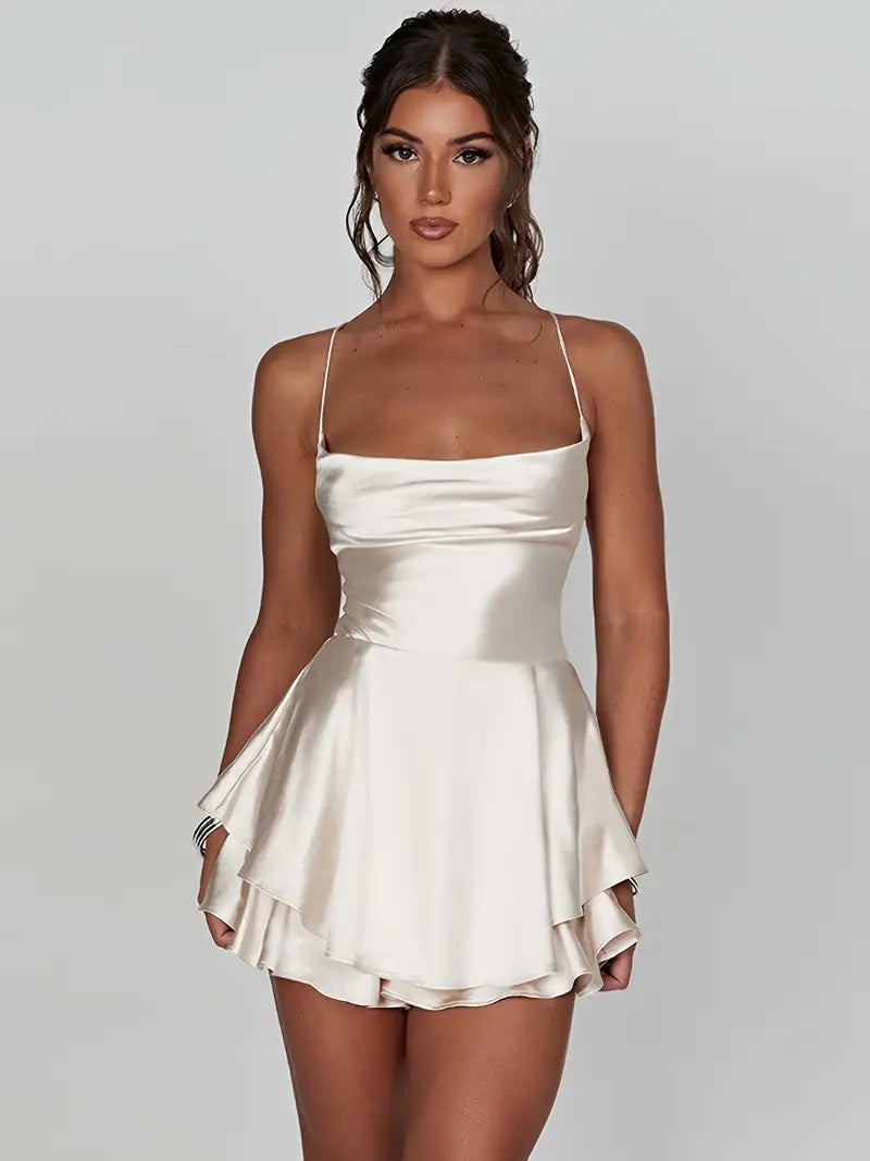 Backless Satin Dress