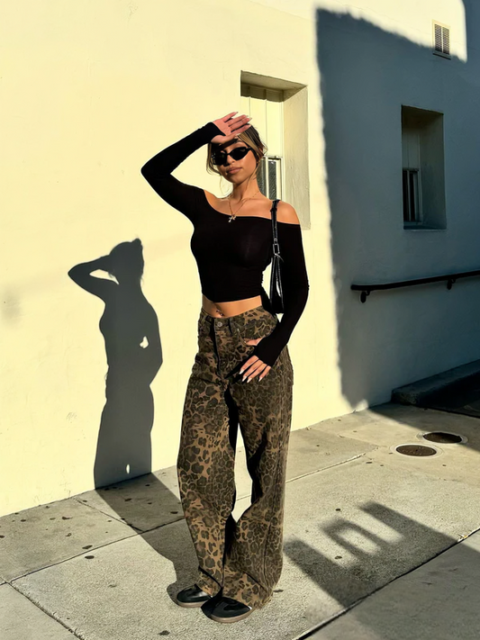 Leopard Print Jeans