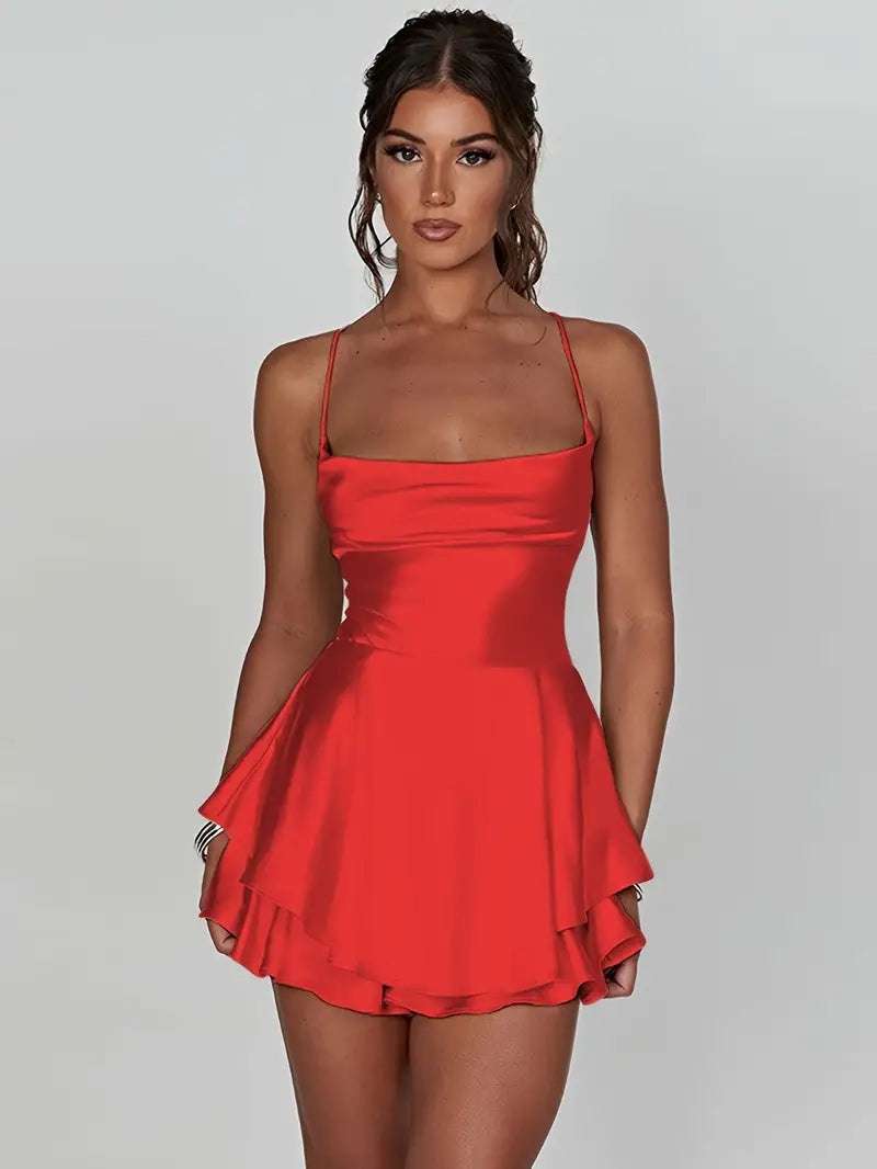 Backless Satin Dress