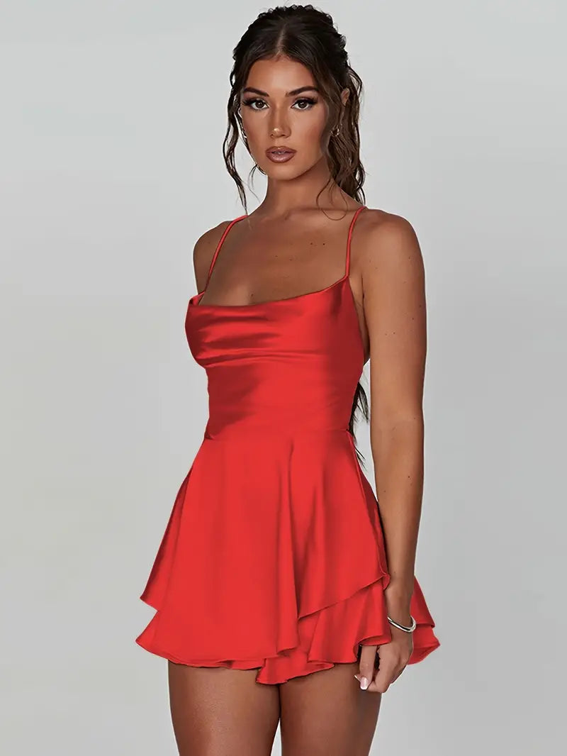Backless Satin Dress