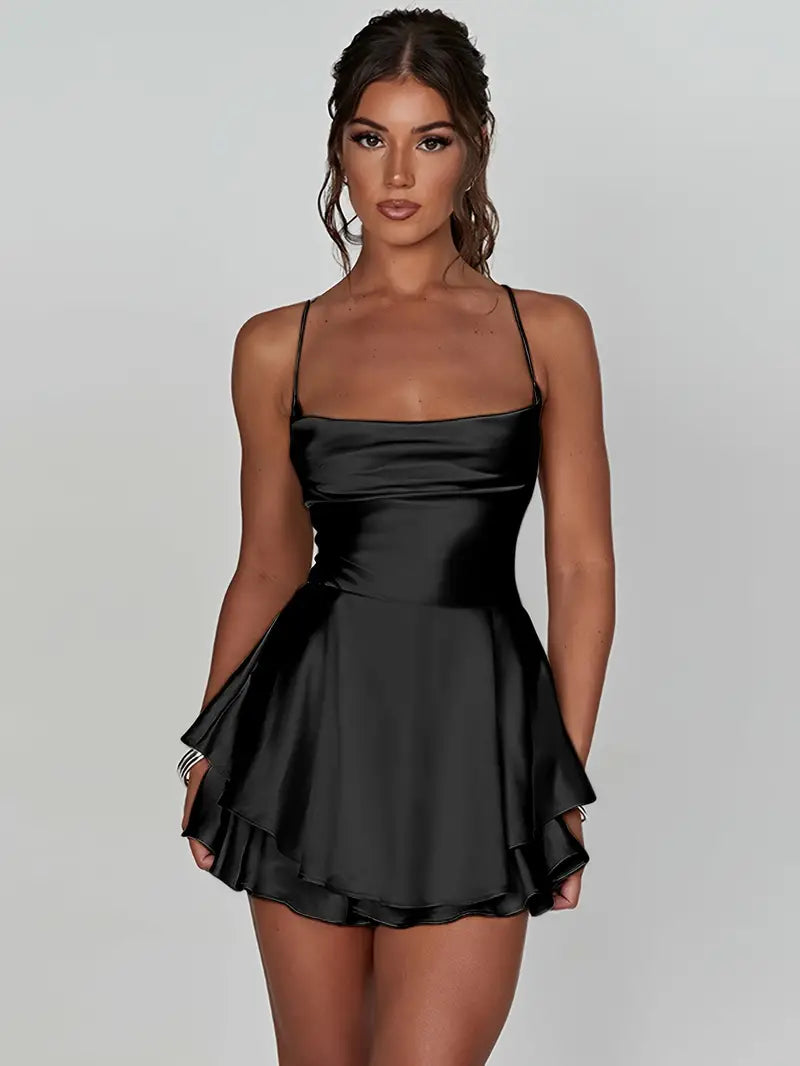 Backless Satin Dress